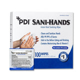 Sani-Hands Antimicrobial Hand Sanitation Wipes, Box of 100
